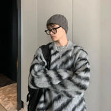 Advbridge Pullovers Knit Sweater Male Round Collar Striped Men's Clothing Crewneck Y2k Streetwear Japanese Harajuku Fashion X Casual Ugly