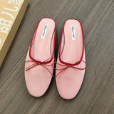 ADVBRIDGE  -  Red New Women Flat Shoes Fashion Shallow Slip On Ladies Elegant Ballerinas Shoes Soft Flat Heel Outdoor Casual Mary Jane S