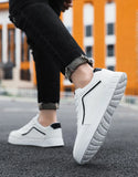 ADVBRIDGE  -  High Quality Men's Leather Casual Sneakers Man Classic Versatile White Shoes Comfortable Outdoor Walking Shoe Male Shoes