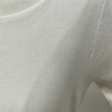ADVBRIDGE  -  Sexy White Knitted Long Dresses Women Scoop Neck Long Sleeve Backless Bandage Maxi Dress Summer Holiday Elegant A-line Vestidos