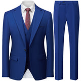 Advbridge Autumn New Men's Slim British Wedding Solid Color Dress Blazer / Male Three Piece Suit Coat Vest  Pants Trousers Waistcoat