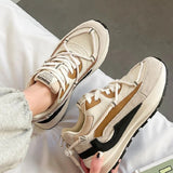 Advbridge New Cow Suede Leather Women Sneakers Breathable Casual Shoes Sports Sneaker Lace Up Mixed Color Flat Shoes Ladies Outdoor Shoes