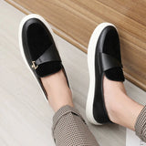 ADVBRIDGE  -  Newrst Men's Casual Slip-on Moccasins Classic Burgundy Buckle Decorated Loafers Mens Board Shoe Driving Flats