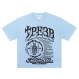 Advbridge Dark Summer New T Shirt for Men and Women Cotton Printed Short Sleeved Y2K Gothic Punk Round Neck Retro Casual Design Niche Tops