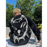 Advbridge Mink velvet jacquard sweater for men and women autumn and winter new loose and versatile high street fashion y2k couple sweater