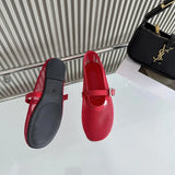 ADVBRIDGE  -  Red Flat Shoes Women Low Heel Pumps Summer Mesh Mary Jane Shoes Comfort Ballet Flats Big Size 42 43 Summer Ladies Buckle Shoes