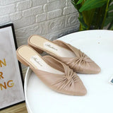 ADVBRIDGE  -  Green Indoor Slides Mules Summer 2025 Pointed Toe Women's Slippers and Ladies Sandals Black Shoes Designer Y Sale Small Size