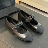 Advbridge 2025 women's flat shoes Non-slip bow Mary Jane shoes for women Large size shallow mouth ballet shoes female