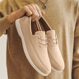 ADVBRIDGE  -  Spring Summer Casual Shoes for Men Soft Lace-up Suede Loafers Men British Style Flats Driving Shoes Man mocasines de hombre