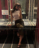 Advbridge Women Cap Sleeve Crop T-shirt In Rib 10 Colours