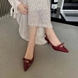 ADVBRIDGE  -  Fashion Pointed Toe Woman Pumps Sandals Slingbacks Buckle Strap Thin Heels Elegant Female Wedding Party Mules Shoes