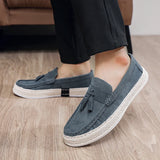 ADVBRIDGE  -  Tassel Suede Loafers Man Moccasins Comfy Flat Men's Summer Shoes Fashion Slip-on Driving Casual Shoes For Man chaussure hommes