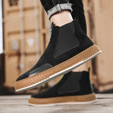 Advbridge Men's Casual Boots Fashion Platform Sneakers Winter Cotton Shoes for Men Soft Sole Ankle Boots Outdoor Men's Athletic Shoes
