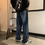 Advbridge Trousers Black Men's Jeans with Pockets Straight Man Cowboy Pants Soft Xs Y2k Streetwear Loose Vintage Clothes 2000s Trend