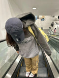Advbridge American Buckskin Pullover Sweatshirt with Printed Stitching Simple Commuting Hooded Sweatshirt Autumn and Winter Retro Jacket