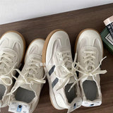 Advbridge Beige Canvas Sneakers Woman Flats Shoes Spring Autumn Platform Sneakers Women Vulcanized Shoes Lace Up Sports Casual Sneakers