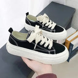 ADVBRIDGE  -  Women's Casual Canvas Sneakers Thick Sole Summer Autumn Trendy Versatile Leisure Sports Shoes Comfortable All-Match Style
