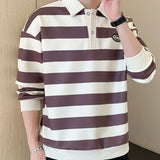 Advbridge T Polo Shirts For Men Stripe Green Male Clothes Sweatshirts Luxury Tops Aesthetic Korean Autumn Y2k Bulk Luxury Tee Sale It
