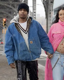 Advbridge Winter New Workwear Denim Jacket Retro Men's and Women's Lapel Loose Trendy Casual Y2k Denim Jacket Top Denim Jacket Men