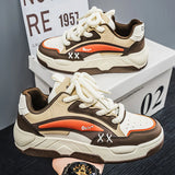 ADVBRIDGE  -  Men's Trendy Skate Shoes Spring Comfy Anti Slip Casual Lace Up Sneakers For Men's Retro Outdoor Activities Board Shoes Sports