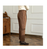 ADVBRIDGE  -  Autumn and Winter British Thick Casual Pants Commuter Straight High Waist Pants Japanese All-match Warm Pants for Men