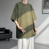 ADVBRIDGE  -  Men's Textured Short Sleeve T-Shirt Breathable Premium Quality Trendy Round Collar Summer Fashion Sizes Up to 8XL