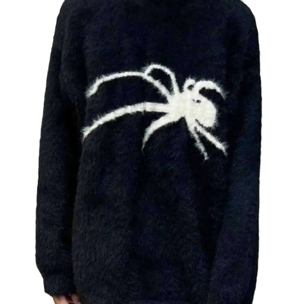 Advbridge Spider Pattern Knitting Sweater Men Women Mohair Soft Loose Knitted Jumpers Autumn Street Harajuku College Knit Pullovers Couple