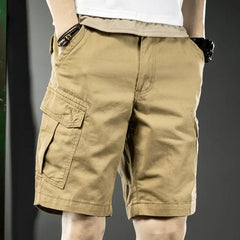 Advbridge Solid Color Male Summer Mens Cargo Shorts Brand Army Military Tactical Shorts Men Cotton Loose Work Casual Shorts T121