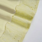 ADVBRIDGE  -  Casual Hollow Out A-Line Dress Slim Deep V-Neck Short Puff Sleeve Mini Dresses For Women 2025 Summer Fashion Streetwear