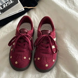 ADVBRIDGE  -  Women Casual Sneakers Outdoor Lace Up Sport Shoes Woman 2025 Spring Stripe Designer Korean Round Toe Vulcanized Shoes for Women