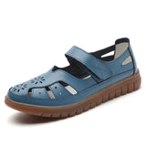ADVBRIDGE  -  Summer Women Breathable Leather Sandals Ladies Comfortable Flats Walking Slippers Covered Toe Beach Shoes Female Casual Shoes