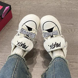 ADVBRIDGE  -  Cute Style Canvas Shoes High Top Thick Sole Womens Casual Shoes Original Red Bow Breathable Lightweight  Feminino Shoes