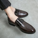 Advbridge Italian Men's Casual Driving Shoes Fashion Fashion Brown Formal Shoes for Men Luxury Brand Dress Loafers Moccasins Business Shoe