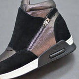 Advbridge Suede Leather Sneakers Women Platform Shoes Fashion Women Sneakers Height Increasing Shoes Woman Casual Shoes N011