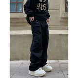 Advbridge New High Street Pants Casual Hip-Hop Fashion Brand Multi-Pocket Loose Straight Wide Leg Trousers Retro American Overalls