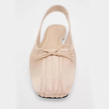 Advbridge High Quality Women's Ballet Flats Butterfly Knot Decoration Summer Footwear Square Head Mary Jane Dance Female Barefoot Shoes