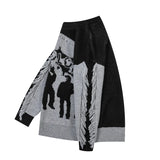 Advbridge Autumn Knitted Sweater Men Women Winter Harajuku Vintage Funny People Print Pullovers Vintage Causal Loose Sweaters Streetwear