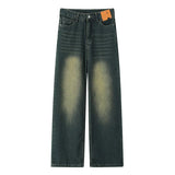 Advbridge Straight Jeans Men's Women's Chic Pocket Retro Fashion Pants High Street Loose Casual Wide Leg Denim Pants 2025 New trend-design