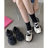 Advbridge Women Chunky Mary Jane Shoes Women Vintage Platform Sports Shoes Fashion Shallow Bowknot Platform Casual Shoes Ballerina Shoe