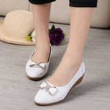 ADVBRIDGE  -  Woman Pumps Shoes for Women Round Toe With Bow Wedge Heel Medium Heels Popular Spring 2025 Trend On Promotion Chic Point Summer