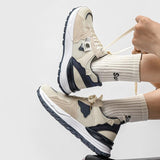 Advbridge Hong Kong Style Mens Sports Shoes Mesh Breathable Vintage Outdoor Running Chunky Sneakers Casual Platform Comfortable Male Shoes