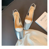 Advbridge Designer Womens Shoes Fashion Shallow Super Soft Skin Sandals for Women Fashion Thick Heel Ladies Shoe Elegant Woman Heeled Shoe