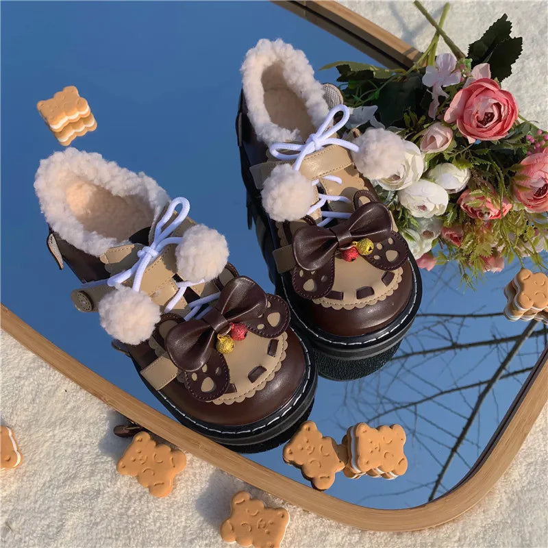 Advbridge Lolita Original Four Seasons Lolita Big Head Shoes Sweet Girl Student Campus Tea Party Single Shoes