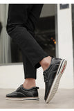 ADVBRIDGE  -  Men's Business Leather Shoes Breathable Non Slip Outdoor Men's Casual Leather Shoes Driving Shoes