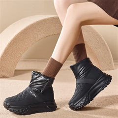 Advbridge 5cm 7cm Down Microfiber Leather Fashion Women Ankle Booties Platform Wedge Winter Plush Autumn Spring Lady Warm Shoes