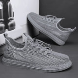 ADVBRIDGE  -  Fashion Breathable Walking Mesh Flat Shoes Sneakers Men Shoes Men Casual Shoes