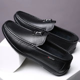 ADVBRIDGE  -  Casual Leather Shoes for Men Spring\summer Hollowed Out New Leather Men's Set Shoe Light Soft Flat Bottomed Mens Leather Shoes