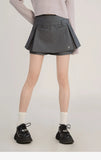 Advbridge Women's Grey Letter Silver Label Half Skirt Women's Autumn and Winter Spicy Girls Sexy New High Street Skirts Short Skirt