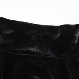 ADVBRIDGE  -  Classics Retro Black Velvet High Collar Tank Dress Womens Elegant Sexy Stylish Bodycon Flying Sleeves High-waisted Vestidos