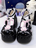 Advbridge Japanese Kawaii Lolita Mary Janes Shoes Women Heart-shape Vintage Sweet Pumps Shoes Female Cross-tied Elegant Fashion Shoes